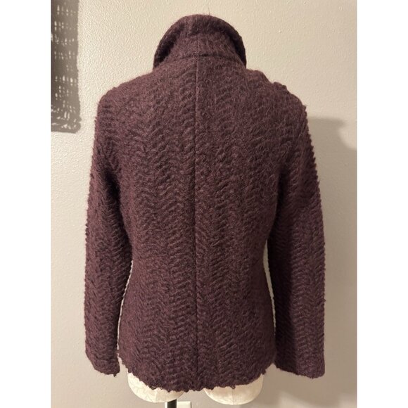 Cypress Grove Sweater S Small Maroon Wine Crew Neck Mohair Jacket - Picture 3 of 11